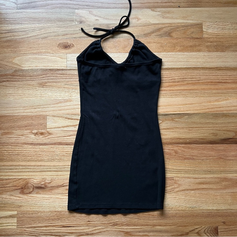garage black halter dress